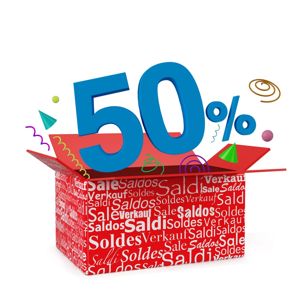 Saldi 50 per cento hotsell